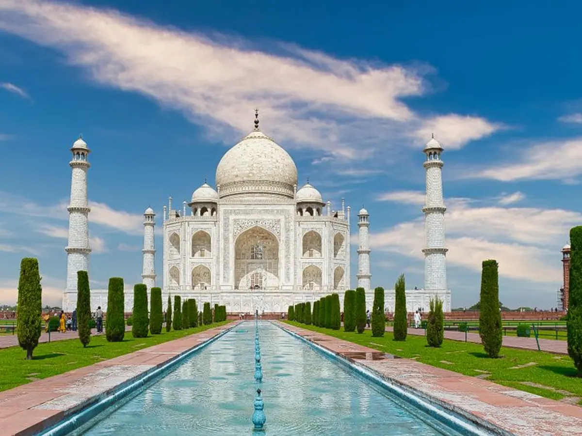 Taj Mahal in Agra, a popular Tempo Traveller trip from Noida